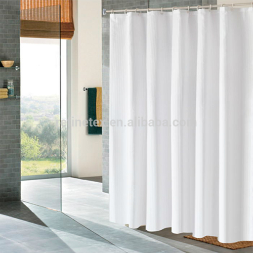 Stripe/Plain bathroom shower curtain