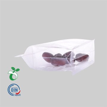 Bolsa de plástico de embalaje biodegradable de fondo de bloque para alimentos