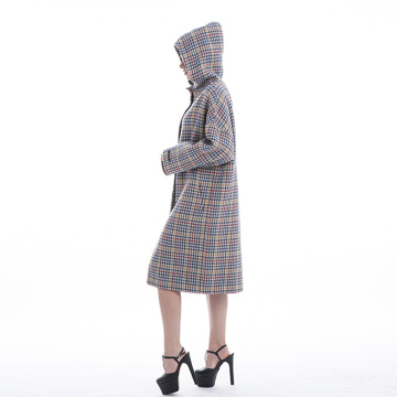 2019 colour checked cashmere overcoat