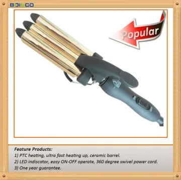 Travel Set Curling Iron 3 Ceramic Barrel Waver Size 0.29 X 0.04ft Mini Barrel Curling Iron