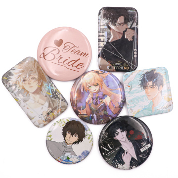 Custom logo tinplate button badge