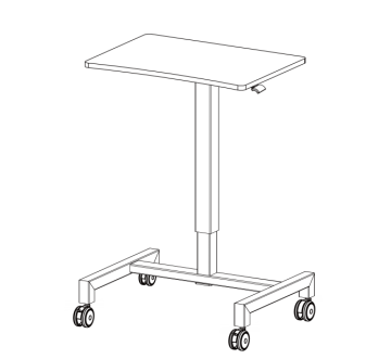 Pneumatic Adjustable Height Desk