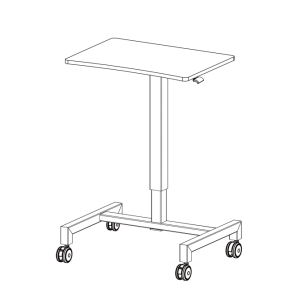 Pneumatic Adjustable Height Desk