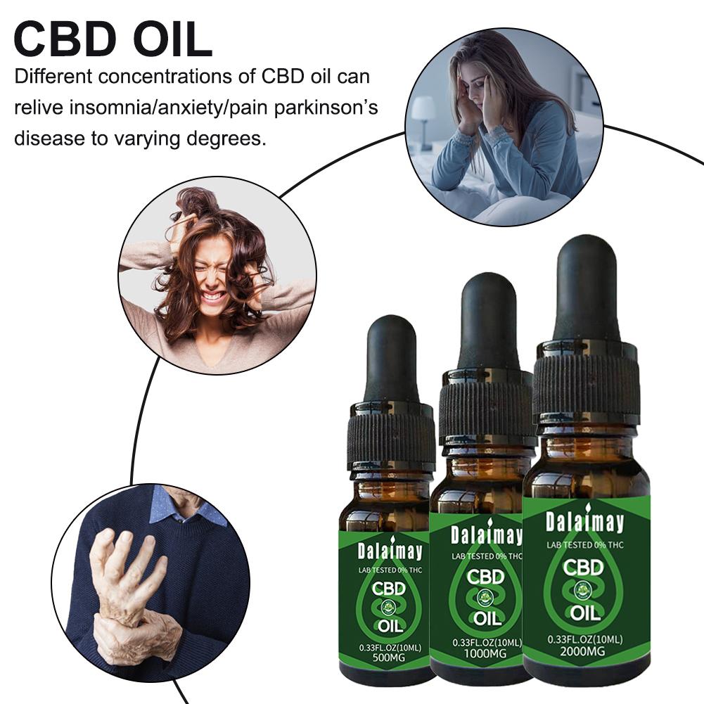 5%\10%\20% 10ml CBD Content Oil Organic Hemp Seed Oil Massage Oil For Anti-anxiety Help Insomnia Pain Relief Improve Sleep 2020