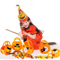 Canasta de dulces de calabaza de fieltro personalizado - cubo de Halloween