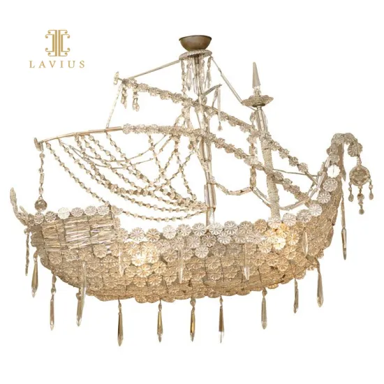 2022 new creative sail shape custom chandelier Villa hotel custom chandelier