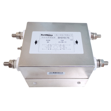 SUNHENRY SH210-75 75A 250VAC Single Phase 1-Stage EMI Filter