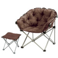 Silla de luna espesada de algodón plegable al aire libre Portable de ocio de ocio para acampar Sofá perezoso silla redonda grande
