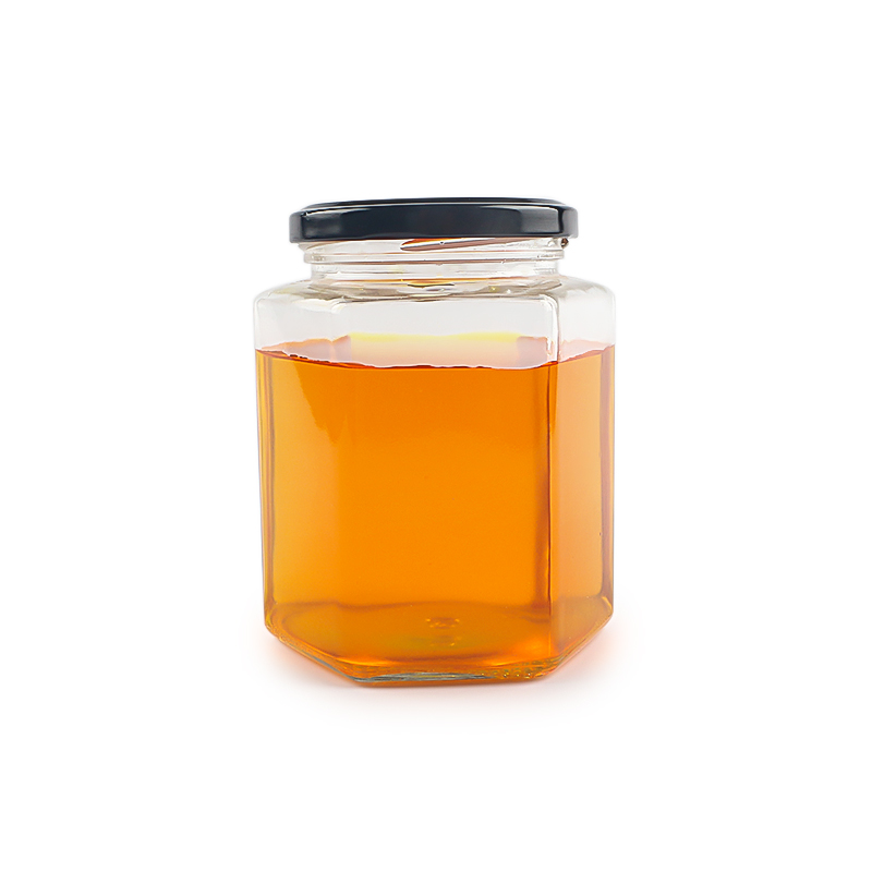 Hexagon Glass Jar