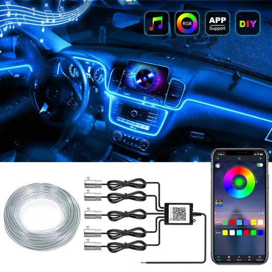 Yosovlamp Car Modification Fiber Lighting - 64 Colors APP Control