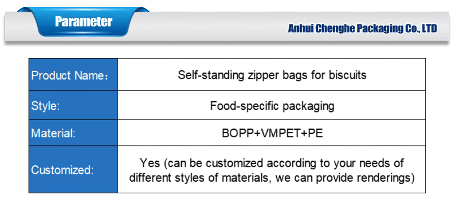 self opening zipper bags for cookies