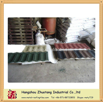 12 colors can be optioned Classic Stone Coated Aluminum Metal Roof Tile