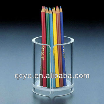 Best sell desktop round acrylic pen holder