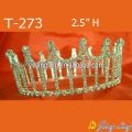 Wholesale Small Cheap Rhinestone Round King Crowns