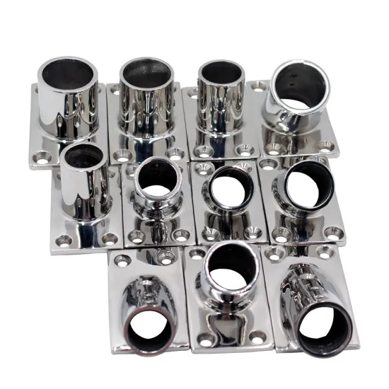 Marine Accessories AISI 316 Stainless Steel Handrail Bases for Boats (30°, 45°, 60°, 90°)