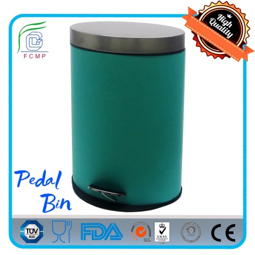 Diseño de forma ovalada recubrimiento de polvo Pedal Pedal Bin