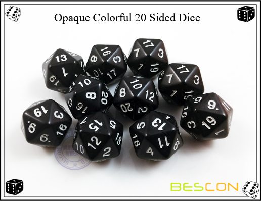 Opaque Colorful 20 Sided Dice-6