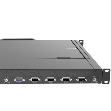 1U 17inch Rackmount VGA KVM Console with 8-Port Server LCD KVM Switch