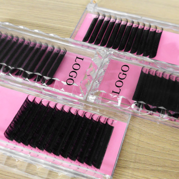 Wholesale Cashmere Lash Trays in 0.05cc, 8mm-25mm Sizes: Premium Korean PBT Matte Black Eyelash Extensions for Private Label and Volume Fans