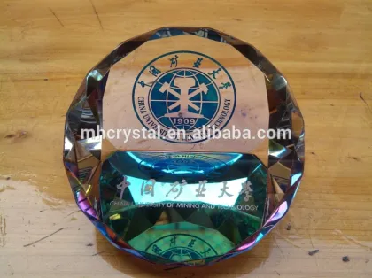 Rainbow Crystal cut Paperweight MH-F0553