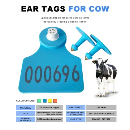 134.2KHz RFID TPU Ear Tag for Livestock Management - Cow and Sheep Ear Tags