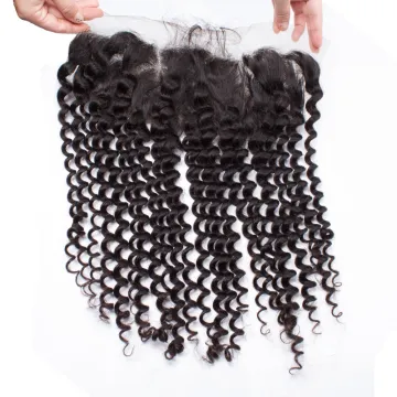 Wholesale Transparent HD Lace Frontal Closure Virgin Brazilian Human Lace Frontal With Baby Hair 13*4 Lace Hair
