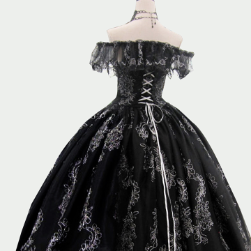 High Quality Black Wedding Dress