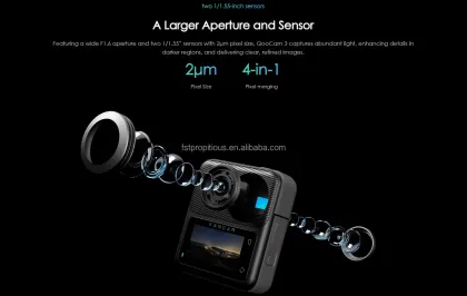 KanDao QooCam3: 5.7K Waterproof Panoramic Sport Action Camera with 62MP