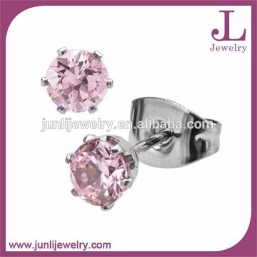 2015 Pink Zircon Fashion Earrings For Women Latest Model Fashion Earrings