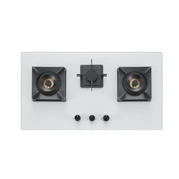 kitchen appliances gas cooker LPG smart white gas cooktops glass top battery 3 burner gas stove for kitchen