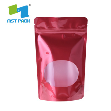 Stand -up Compostable Coffee Packaging Plástico Bolsa de Zíper