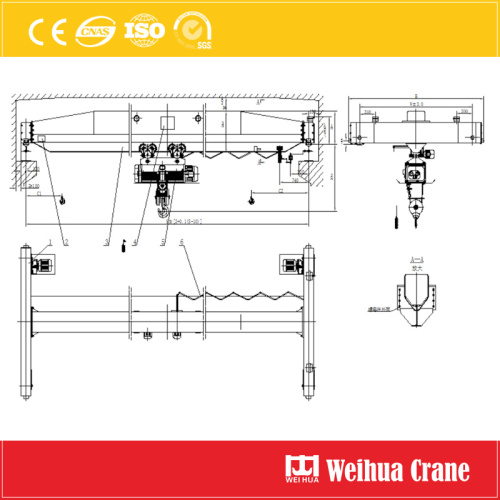 Single Girder Overhead Crane for Metallurgic Plants