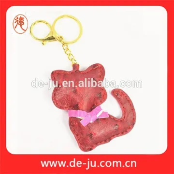 Promotion Gift Bag Decoration Red Cute Cat Rubber Key Chain