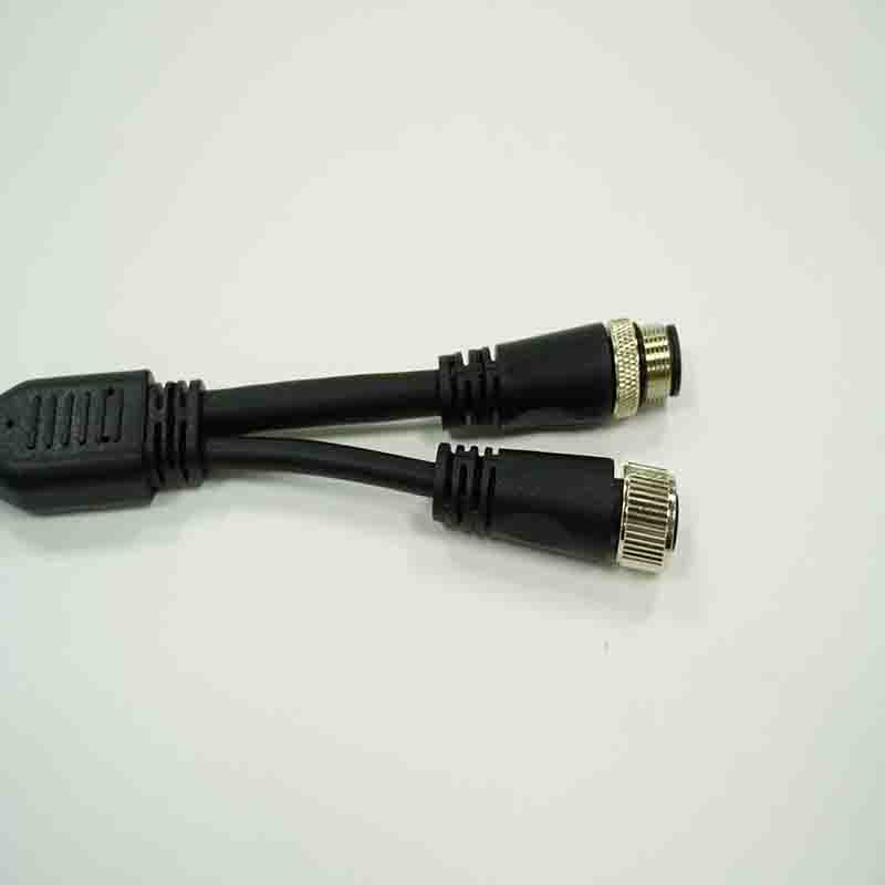 M12 8P to 3P 6P cable 250mm