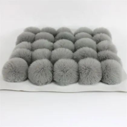 genuine rex rabbit fur pom poms fur pompons fur ball
