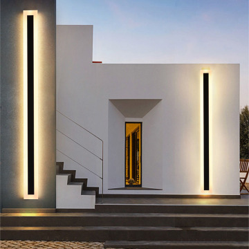 خارجي طويل الشريط خطي ديكور مصباح الجدار في الهواء الطلق AC110-240V LED SCONCE FOR Garden Yard Cafe Villa Corridor