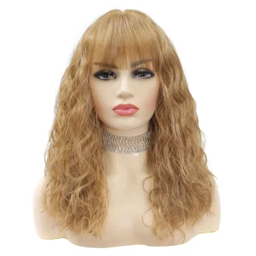 X-TRESS Cheap Factory Price Cosplay/Daily Machine Made Synthetic Hair Wigs With Bangs Heat Resistant Fiber Natural Hair Wigs