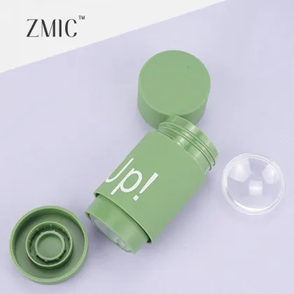 Biodegradable Refillable Deodorant Stick Container - Green Purple Rubber Tube