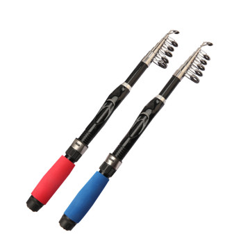Manufacturer Stock Portable Child Mini Fishing Telescopic Rod 1.1m-1.5m Fiberglass