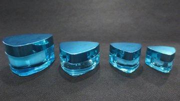 Triangle Shaped Empty Plastic Packaging/Acrylic Cosmetic Cream Jar /5g 10g 15g 30g 50g