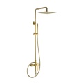 2021 golden rainfall shower 3 function brass mixer bathroom rain shower faucet set brushed gold