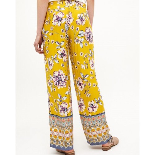 100% viscose flower printed with embroidery women's pant