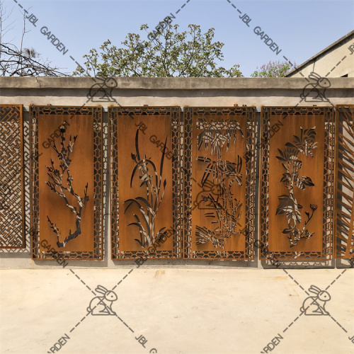 Landscape metal laser cut decorative panels