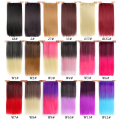 Alileader New Arrival 120g 24inch Straight Smooth Hairpiece 15 Clips Clip In Hair Extension Synthetic