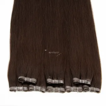 China Natural Color Medium Length Straight Vendors Vietnamese Hair Double Drawn Remy Aligned Curticle Invisible Skin Weft Hair