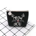 Cat style PU make up coin purse