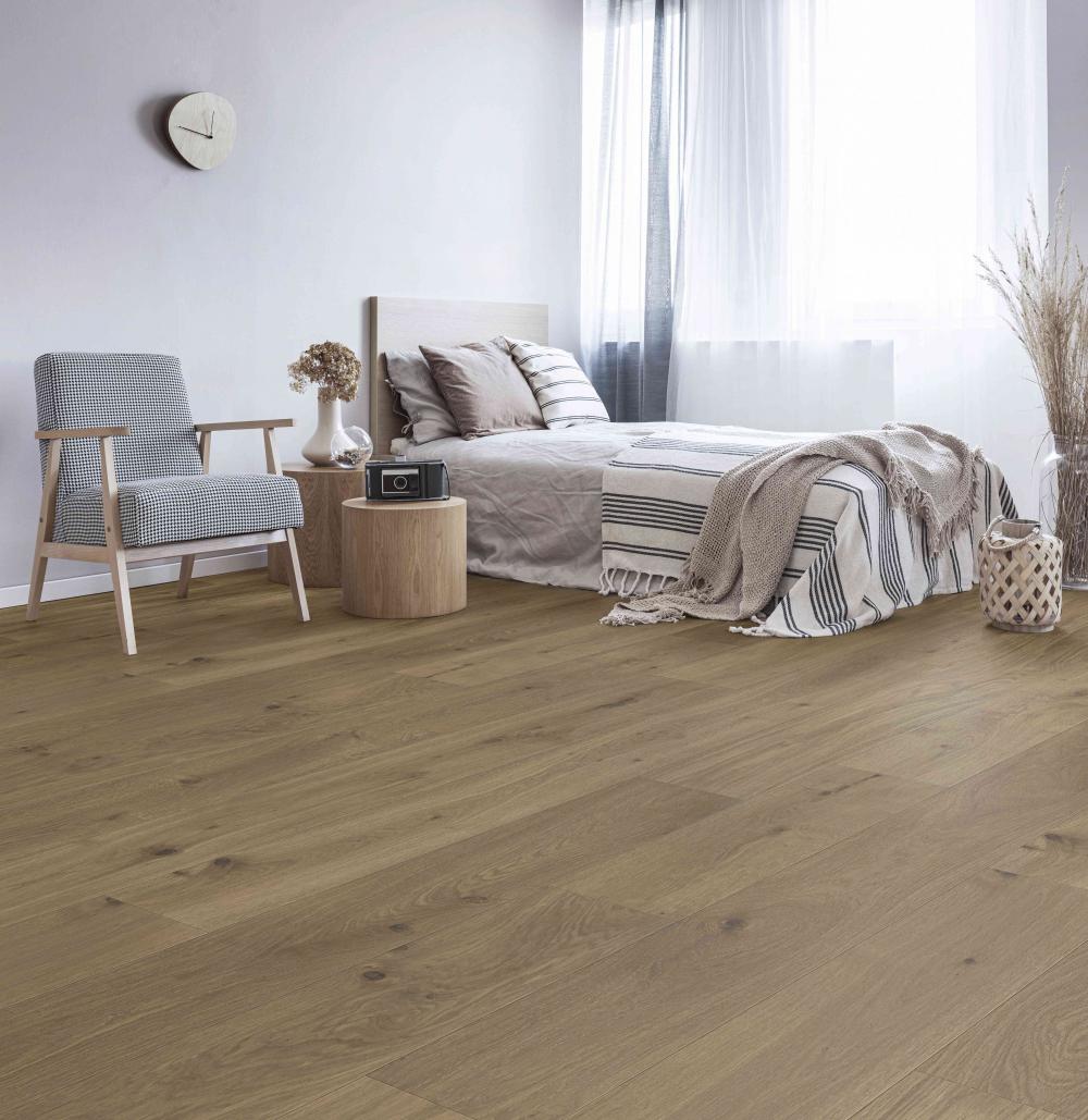 Planche à parquet de style brun chêne plancher en bois parquet