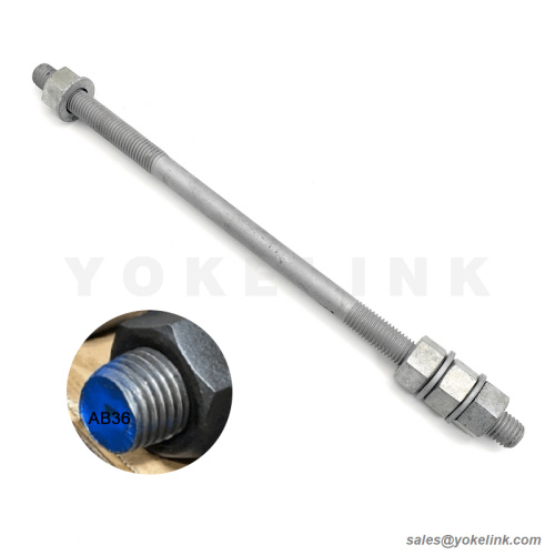 ASTM F1554 Αγκύρωση Βίδα 36 unc-2a νήμα 36 ksi απόδοση