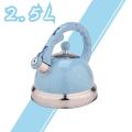 Sky Blue Mirror Stainless Steel Whistling Tea Kettle