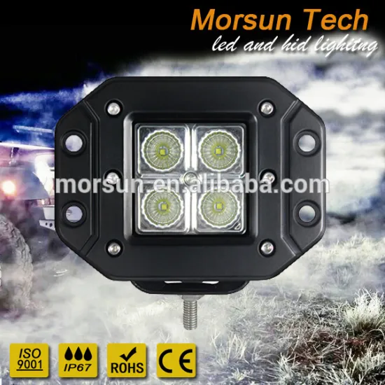flush mount LED work light 12 watt jeep wrangler led lights work lamp 12w